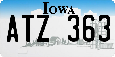 IA license plate ATZ363