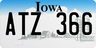 IA license plate ATZ366