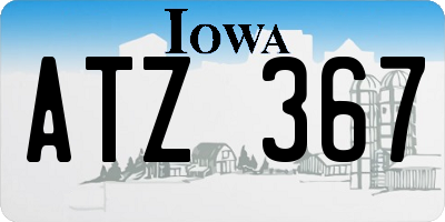 IA license plate ATZ367