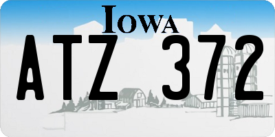 IA license plate ATZ372