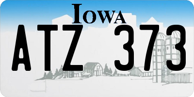 IA license plate ATZ373