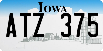 IA license plate ATZ375