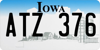 IA license plate ATZ376