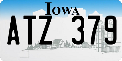 IA license plate ATZ379