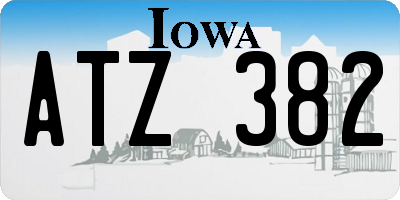IA license plate ATZ382