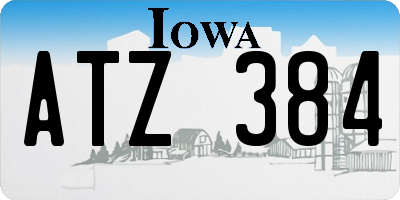 IA license plate ATZ384