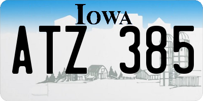 IA license plate ATZ385