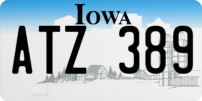IA license plate ATZ389