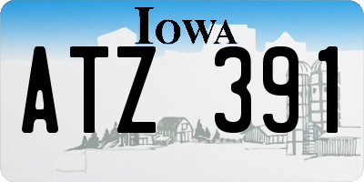IA license plate ATZ391
