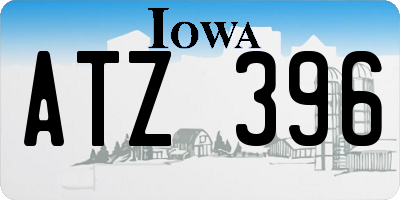 IA license plate ATZ396