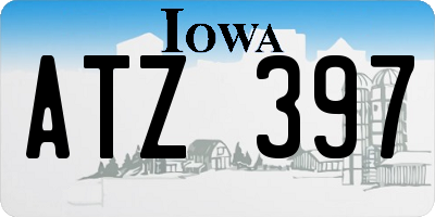 IA license plate ATZ397