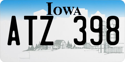 IA license plate ATZ398