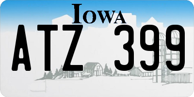 IA license plate ATZ399