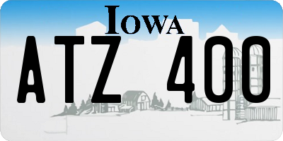 IA license plate ATZ400