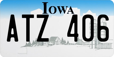 IA license plate ATZ406