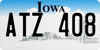 IA license plate ATZ408