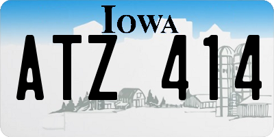 IA license plate ATZ414