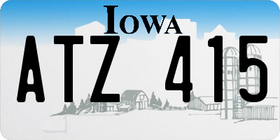 IA license plate ATZ415