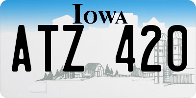 IA license plate ATZ420