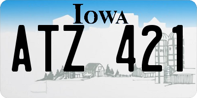 IA license plate ATZ421