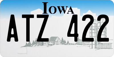 IA license plate ATZ422
