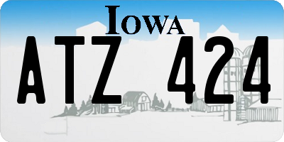 IA license plate ATZ424