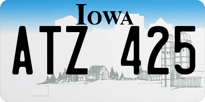 IA license plate ATZ425