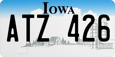 IA license plate ATZ426