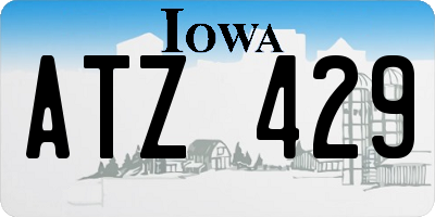IA license plate ATZ429