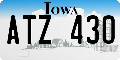 IA license plate ATZ430