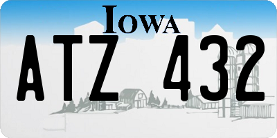 IA license plate ATZ432