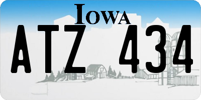 IA license plate ATZ434