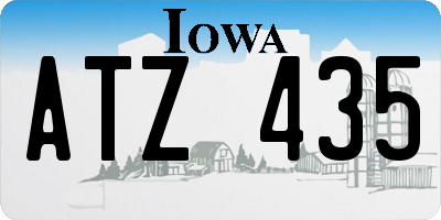 IA license plate ATZ435