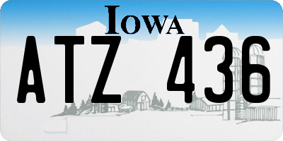 IA license plate ATZ436