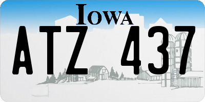 IA license plate ATZ437