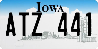 IA license plate ATZ441