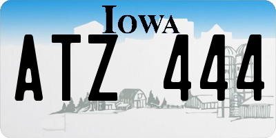 IA license plate ATZ444