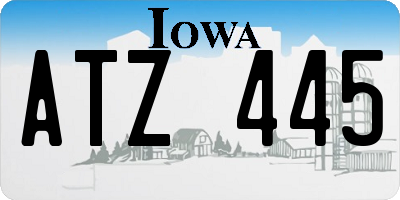 IA license plate ATZ445