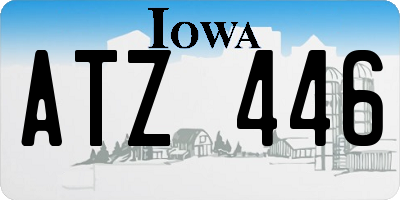IA license plate ATZ446