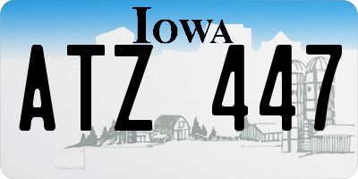 IA license plate ATZ447