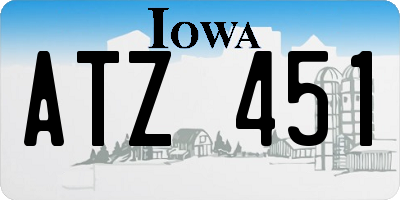 IA license plate ATZ451