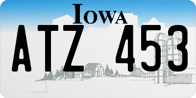 IA license plate ATZ453