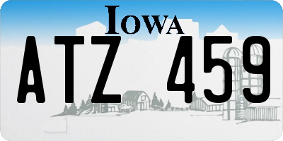IA license plate ATZ459