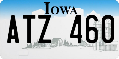 IA license plate ATZ460