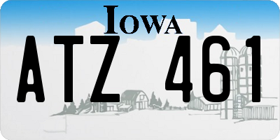 IA license plate ATZ461