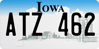 IA license plate ATZ462