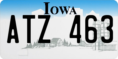 IA license plate ATZ463