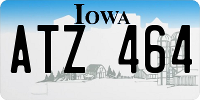 IA license plate ATZ464