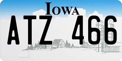 IA license plate ATZ466