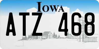 IA license plate ATZ468